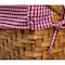 Vintiquewise Small Rectangular Basket Lined with Gingham Lining QI003085 - alternate 2
